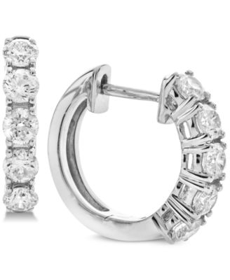 Macy's - Diamond Hoop Earrings (1 ct. t.w.) in 14k White Gold