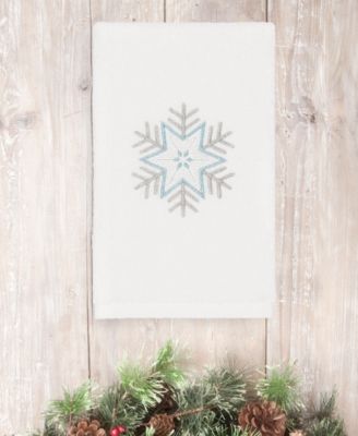 Linum Home - Textiles Christmas Crystal - Embroidered Luxury 100% Turkish Cotton Hand Towel
