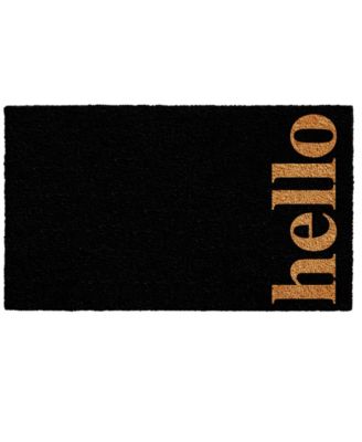Home & More - Vertical Hello 17" x 29" Coir/Vinyl Doormat