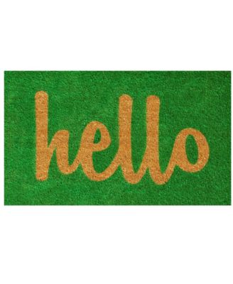 Home & More - Hello Script 24" x 36" Coir/Vinyl Doormat