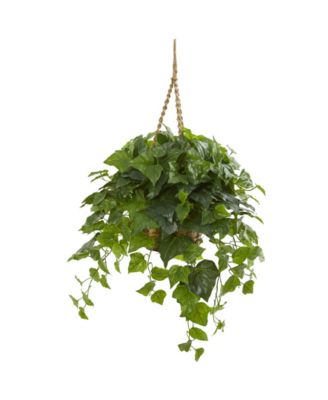 Nearly Natural - 38" London Ivy Artificial Plant in Hanging Basket (Real Touch)
