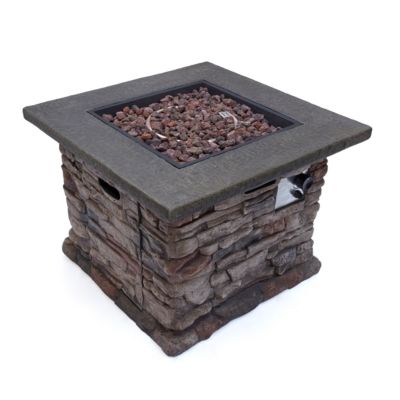 Noble House - Stonewall Outdoor Fire Pit, Quick Ship