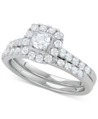 Macy's - Diamond Halo Bridal Set (1 ct. t.w.) in 14k Gold
