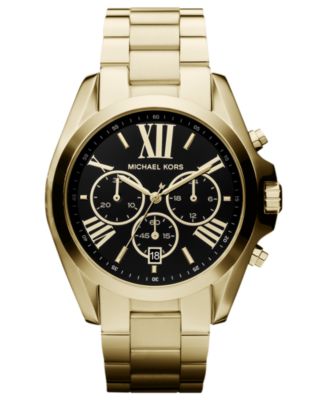 Michael Kors - Women's Chronograph Bradshaw Gold-Tone Stainless Steel Bracelet Watch 43mm MK5739 - First @ Macy's!