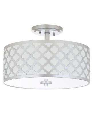 Safavieh - Kora Quatrefoil 3 Light 15"D Chrome Flush Mount