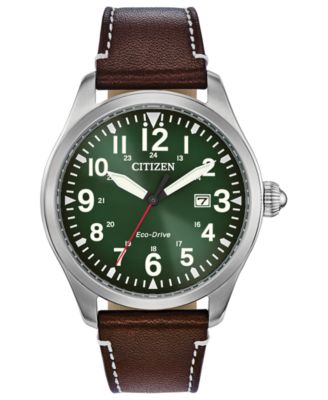 Citizen - Men's Chandler Brown Leather Strap Watch 42mm