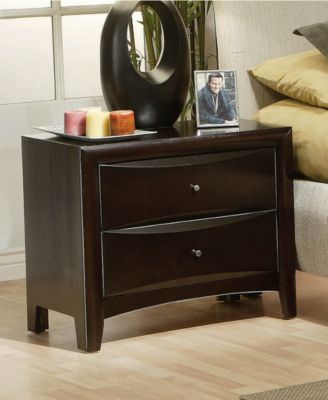 Macy's - Phoenix 2-drawer Nightstand Cappuccino