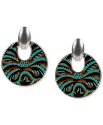 Patricia Nash - Leather Doorknocker Earrings
