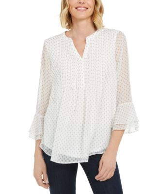 Charter Club - Printed Pintuck Top