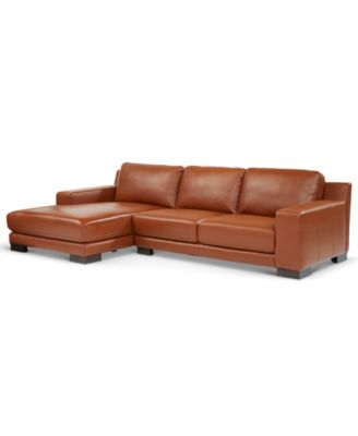 Macy's - Darrium 2-Pc. Leather Sofa with Chaise