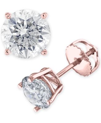 Macy's - Diamond Stud Earrings (1-3/8 ct. t.w.) in 14K Gold