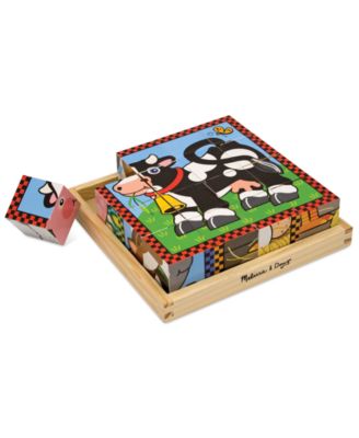 Melissa and Doug - Kids Toy, Farm Cube Puzzle