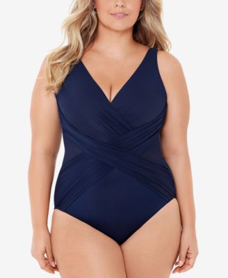 Miraclesuit - Plus Size Crossover One-Piece Swimsuit