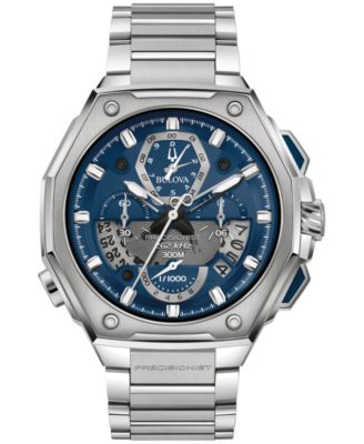 Bulova - Men's Chronograph Precisionist X Stainless Steel Bracelet Watch 44.5mm