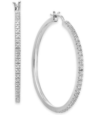 Macy's - Diamond Hoop Earrings (1/4 ct. t.w.)