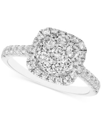 Macy's - Diamond Cluster Halo Ring (1 ct. t.w.) in 14k White Gold