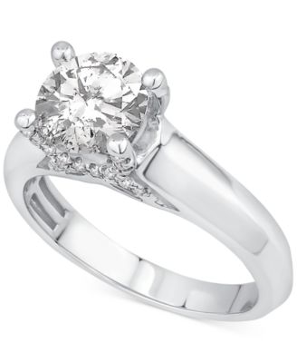 Macy's - Diamond Solitaire Engagement Ring (1-5/8 ct. t.w.) in 14k White Gold