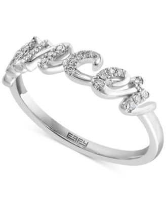 EFFY Collection - Diamond Zodiac Cancer Ring (1/10 ct. t.w.) in Sterling Silver