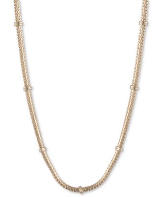 Lauren Ralph Lauren - Gold-Tone Herringbone Chain 16" Collar Necklace
