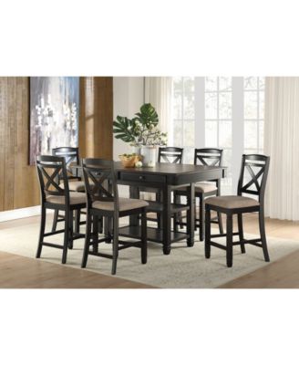 Homelegance - Carlow 7pc Dining Set (Counter Height Table & 6 Side Chairs)