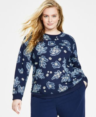 Karen Scott - Plus Size Printed Sweatshirt