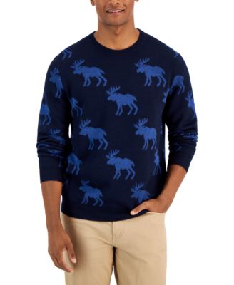 Club Room - Men's Moose-Print Sweater