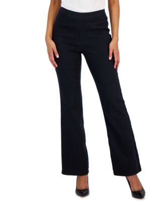 Anne Klein - Women's Denim Pull-On Flare-Leg Pants