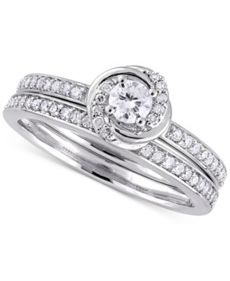 Macy's - Diamond Swirl Halo Bridal Set (1/2 ct. t.w.) in 14k Gold