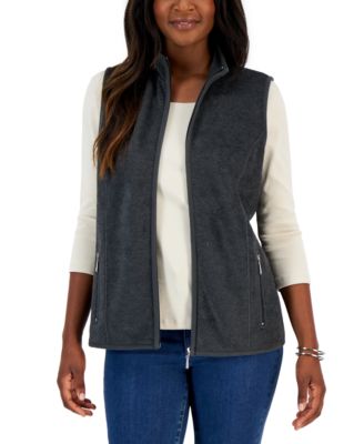 Karen Scott - Petite Mock-Neck Vest