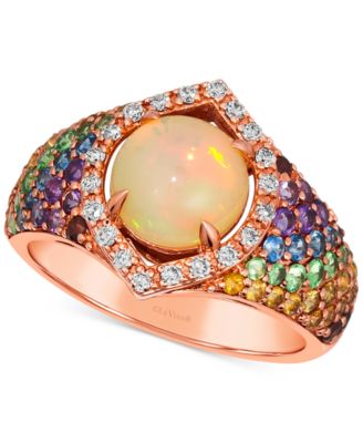 Le Vian - Multi-Gemstone (1-7/8 ct. t.w.) & Nude Diamond (1/6 ct. t.w.) Statement Ring in 14k Rose Gold