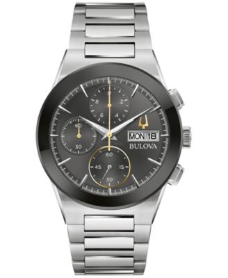 Bulova - Men's Chronograph Modern Millennia Stainless Steel Bracelet Watch 41mm