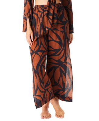 Sanctuary - Women's Cotton Animal-Print Cover-Up Pants