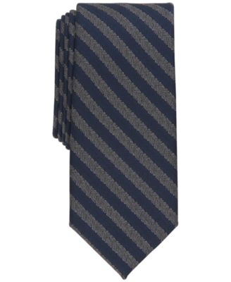 Bar III - Men's Cruiser Skinny Herringbone Stripe Tie