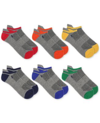 Polo Ralph Lauren - Men's 6-Pk. Performance Tipped Low Cut Socks