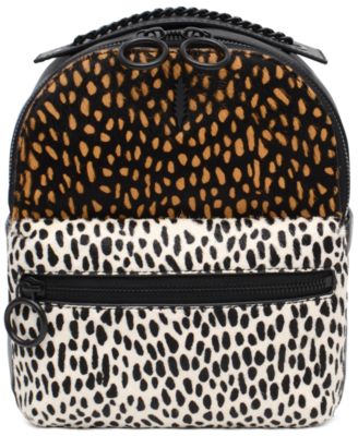 Thacker - Marly Mini Animal Print Calf Hair Zippered Backpack