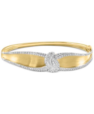 EFFY Collection - Diamond Swirl Bangle Bracelet (1-3/4 ct. t.w.) in 14k Two Tone Gold