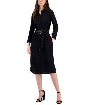 I.N.C. International Concepts - Women's Belted Shirtdress, Created for Macy's