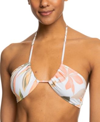 Roxy - Juniors' Pt Beach Classics Floral-Print Halter Bikini Top