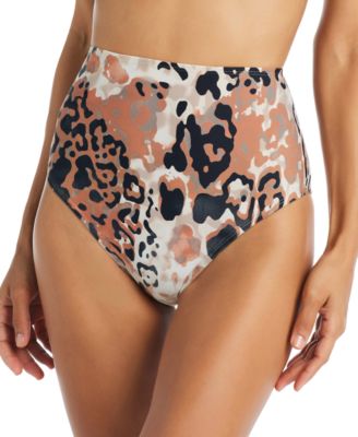 Beyond Control - Women's Neutral Animal High-Waisted Bikini Bottoms