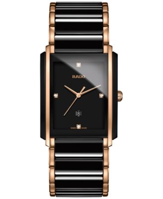 Rado - Men's Swiss Integral Diamond Accent Two-Tone Stainless Steel and Ceramic Bracelet Watch 31x41mm R20207712