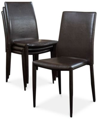 Noble House - Orlow Set of 4 Stacking Chairs, Quick Ship