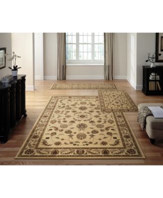 KM Home - Roma Isfahan White 3-Pc. Rug Set