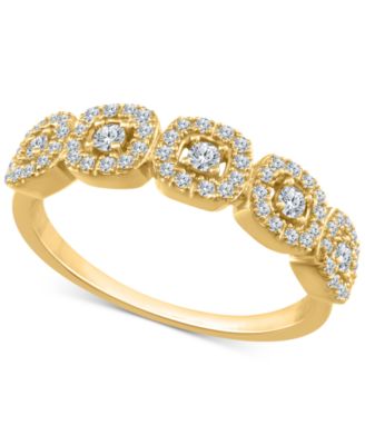 Macy's - Diamond Halo Cluster Ring (1/4 ct. t.w.)