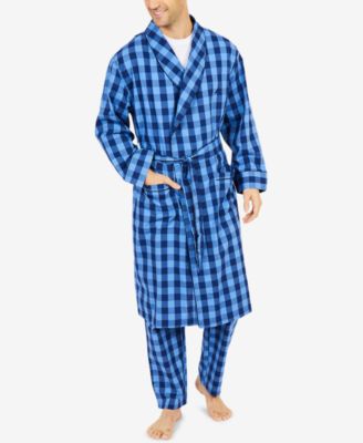 Nautica - Men's Buffalo Plaid Shawl-Collar Cotton Robe