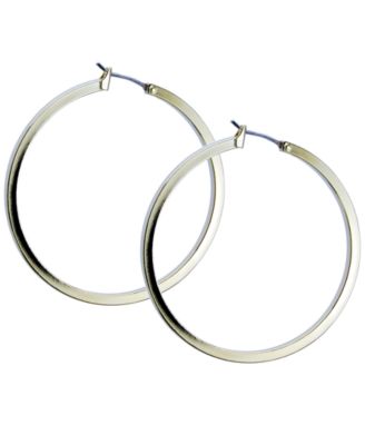 GUESS - Earrings, Gold-Tone Square Edge Hoop