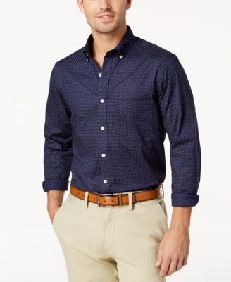 Club Room - Barry Dot-Print Long-Sleeve Shirt