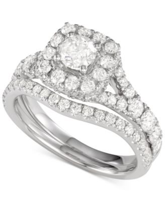 Macy's - Diamond Halo Bridal Set (2 ct. t.w.) in 14K Gold
