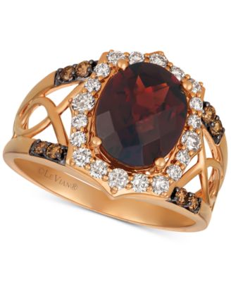 Le Vian - Rhodolite Garnet (3-1/5 ct. t.w.) & Diamond (1/2 ct. t.w.) Ring in 14k Rose Gold