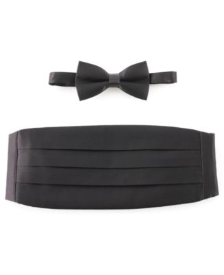Michelsons - Set, Black Bow Tie and Cummerbund Set