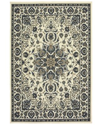 Oriental Weavers - Marina 1248W Ivory/Navy 6'7" x 9'6" Indoor/Outdoor Area Rug